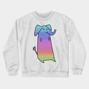 Long Boi Elephant Pink Rainbow Crewneck Sweatshirt